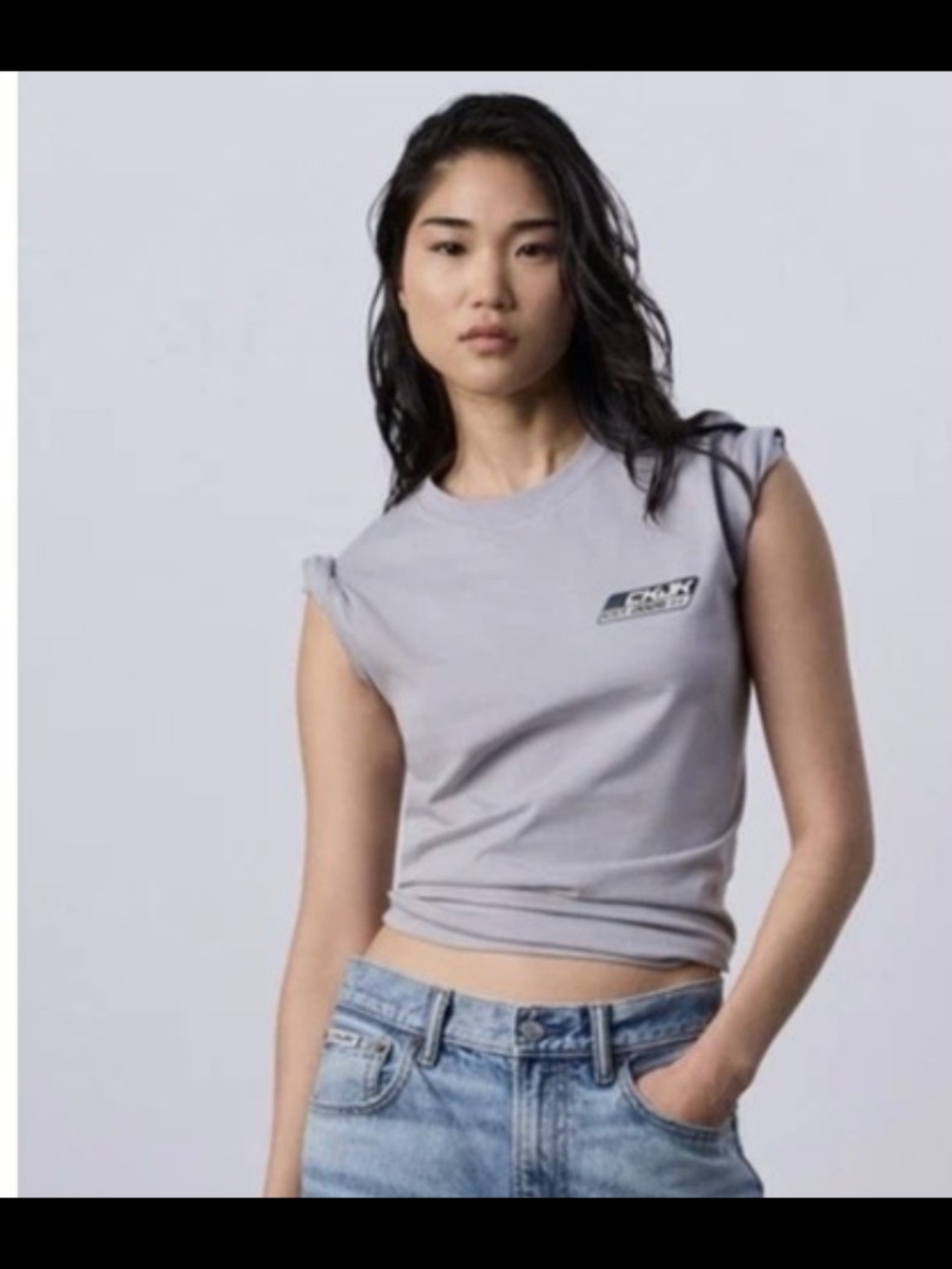 Sold Out Calvin Klein JUNGKOOK JK Ck light Gray T shirt rebel badge NWT MEDIUM